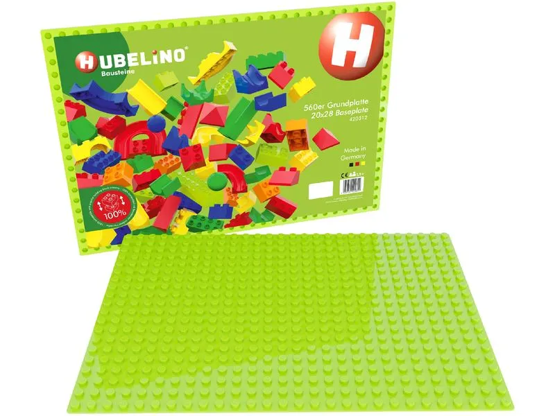 Hubelino Kugelbahn Zubehör 560er Grundplatte Grün 32 x 44.8 cm
