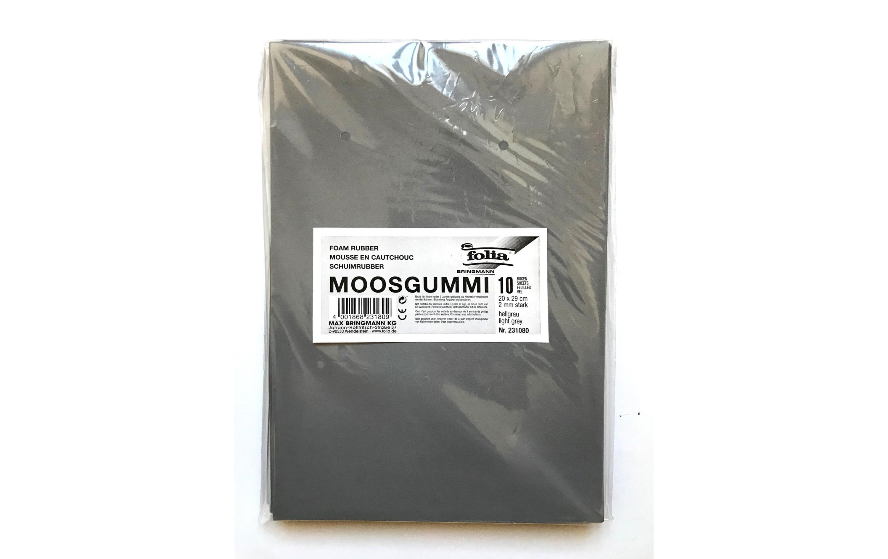 Folia Moosgummi-Set 10 Stück, Grau