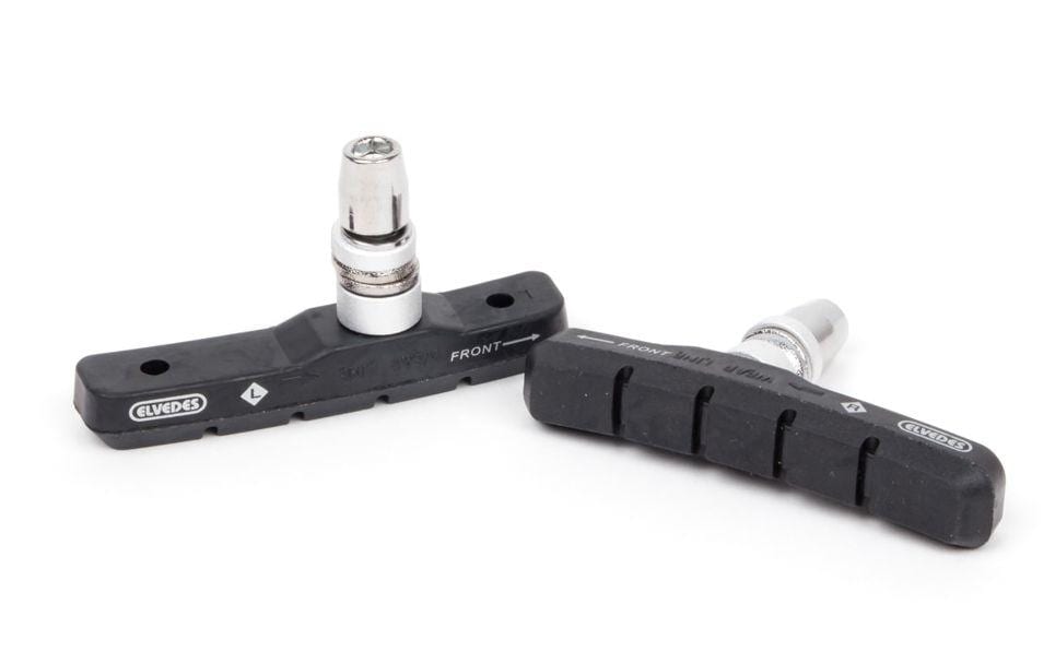 Elvedes Bremsschuhe V-Brake 72 x 10 mm, Schwarz Elvedes Bremsschuhe V-Brake 72 x 10 mm, Schwarz