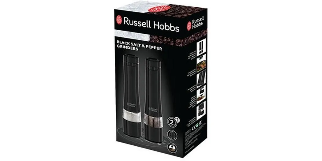 Russell Hobbs Salz- und Pfeffermühle 2 Stück, 23.3 cm, Schwarz Russell Hobbs Salz- und Pfeffermühle 2 Stück, 23.3 cm, Schwarz