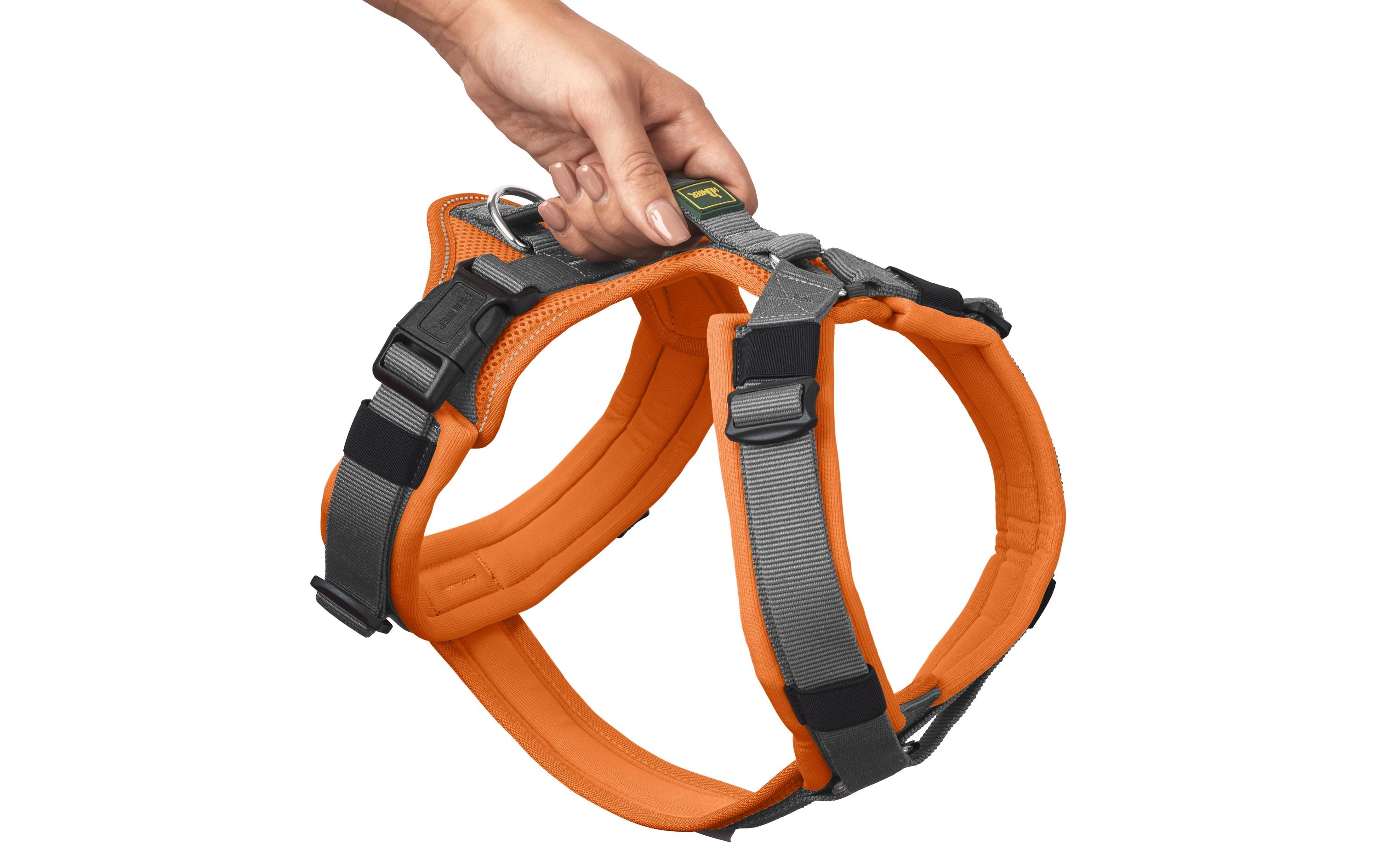 Hunter Geschirr Maldon UP L orange/grau