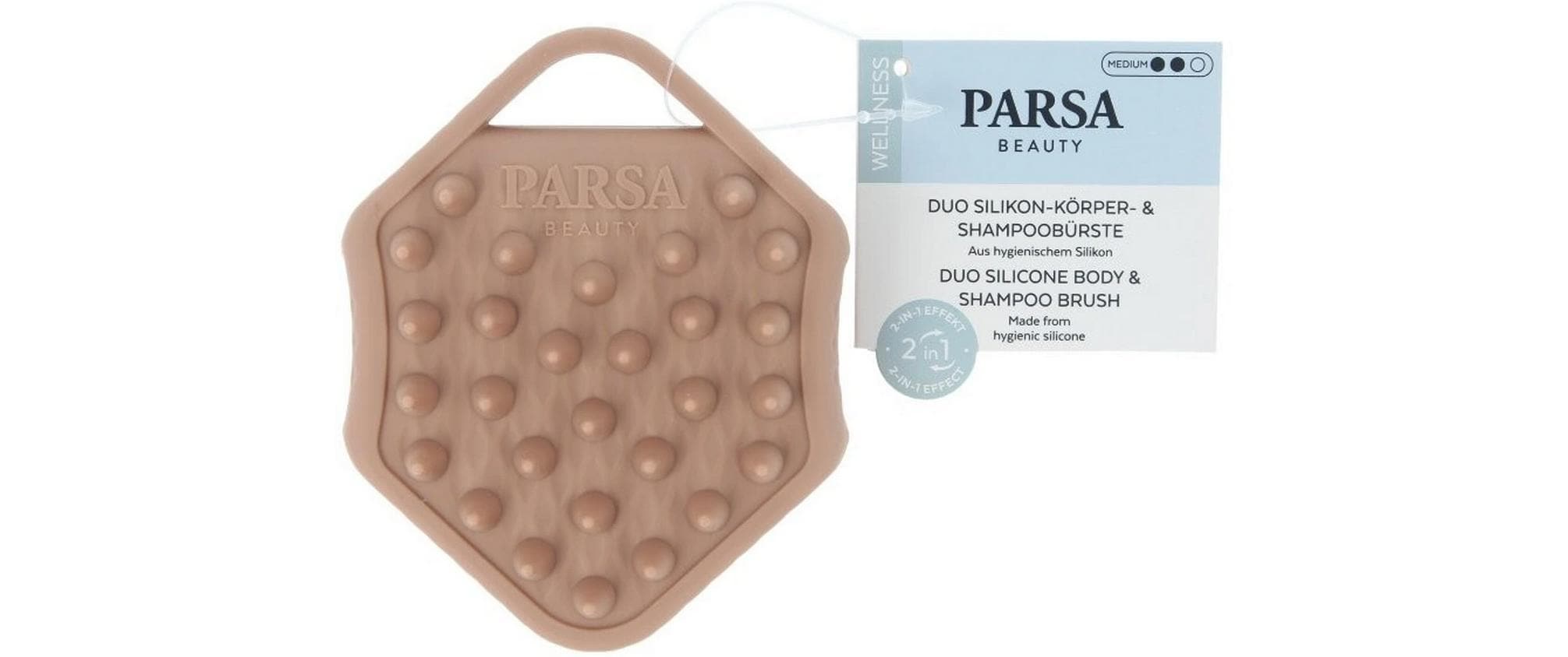 Parsa Beauty Silikon Körperbürste Rosé-Beige