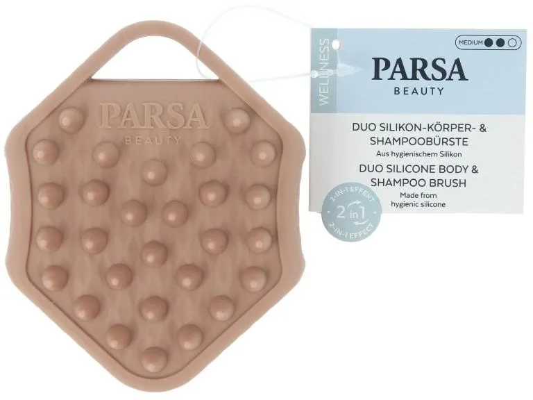 Parsa Beauty Silikon Körperbürste Rosé-Beige