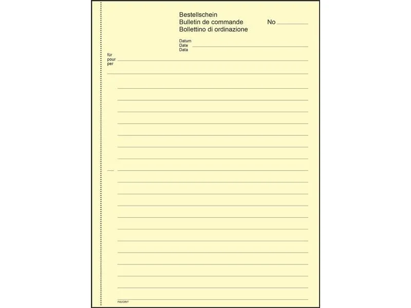 Favorit Durchschreibeblock 156 x 210 mm Bestellscheine