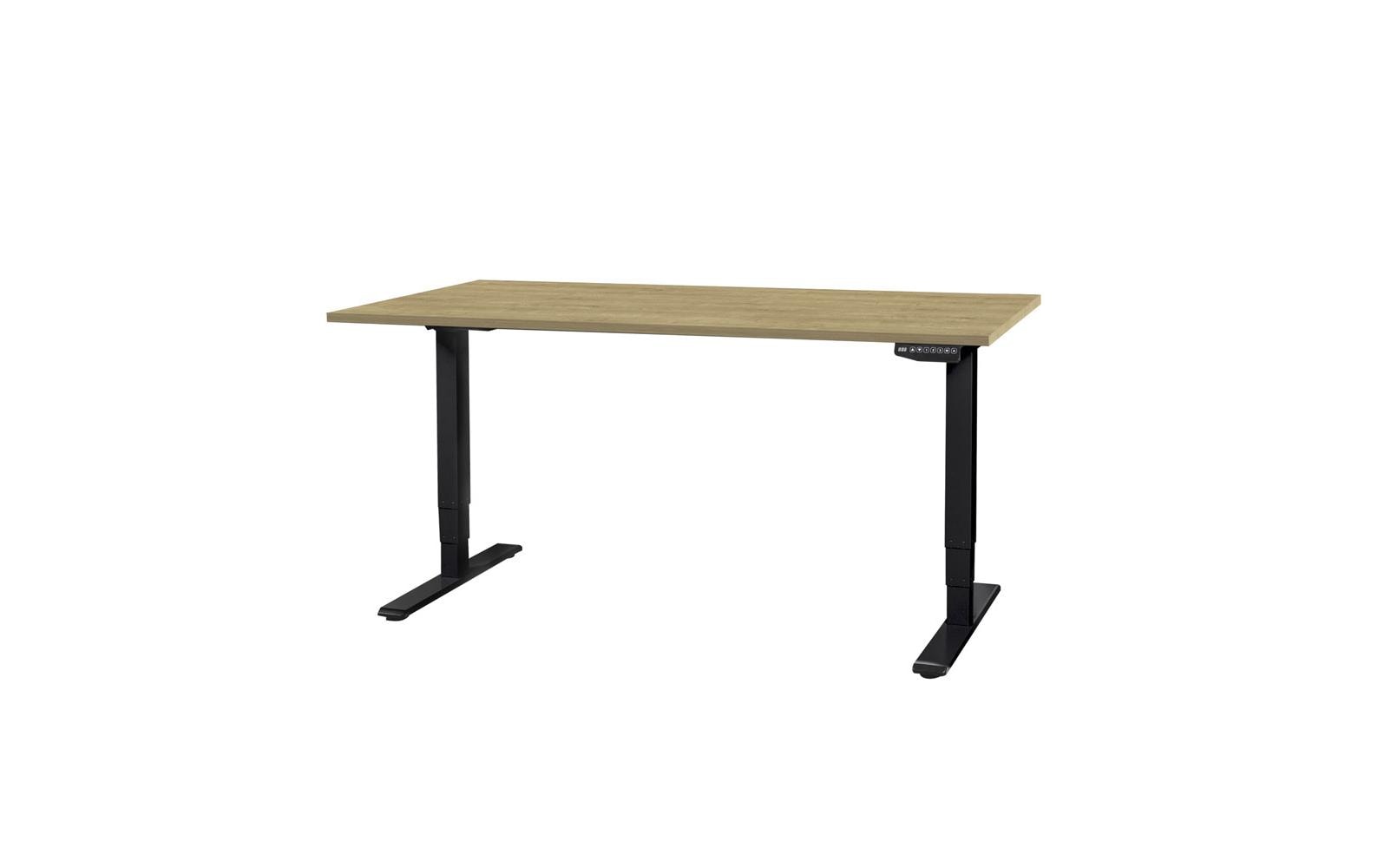 Contini höhenverstellbarer Bürotisch 1.4 x 0.8 m Eiche/Schwarz Contini höhenverstellbarer Bürotisch 1.4 x 0.8 m Eiche/Schwarz