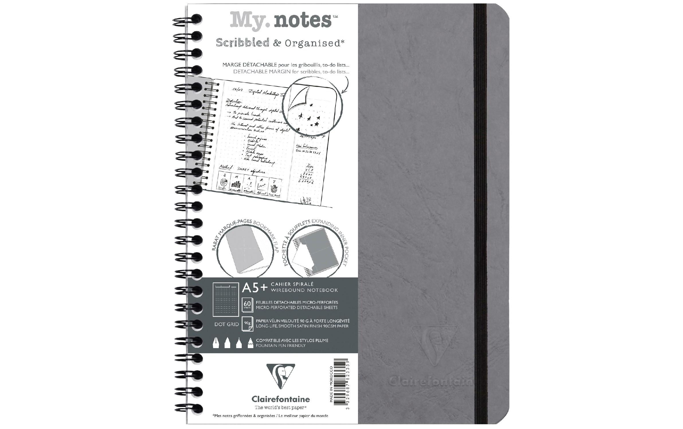 Clairefontaine Notizbuch AgeBag A5+, dotted, Grau