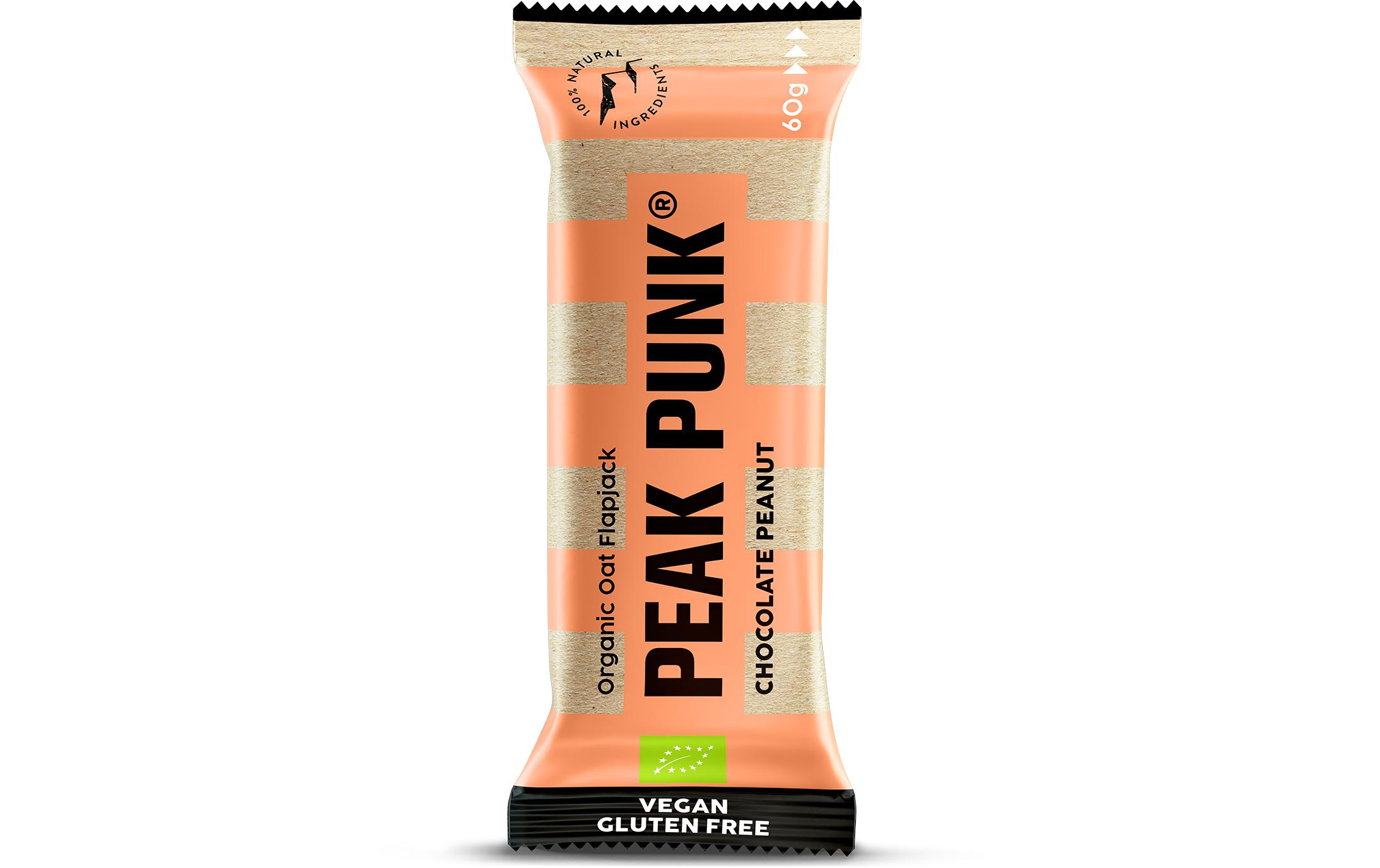 PEAK PUNK Bio Oat Flapjack – Chocolate Peanut 12 x 60 g