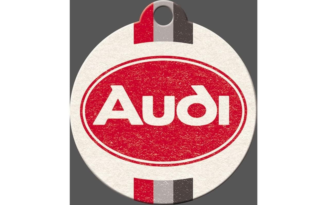 Nostalgic Art Schlüsselanhänger Audi Logo Ø 4 cm, 1 Stück, Mehrfarbig
