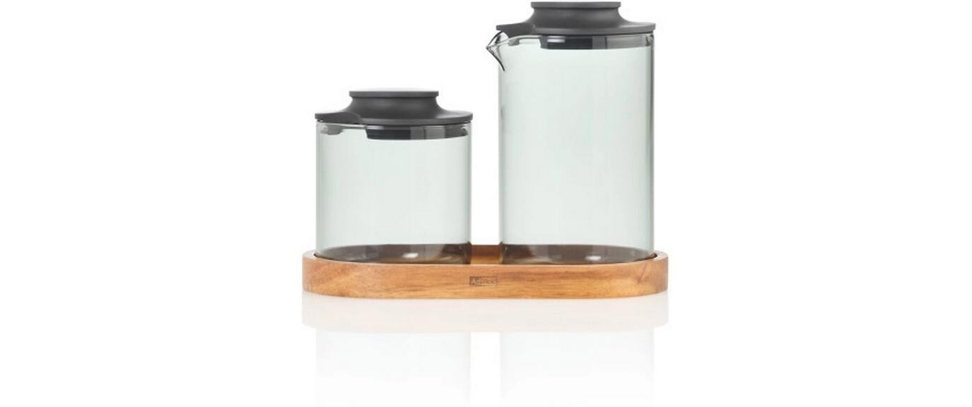 AdHoc Milch- und Zuckerset Impact, Edelstahl, Grau, 3-teilig