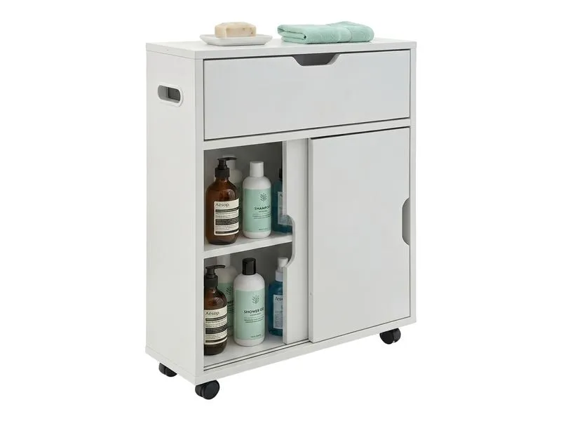 relaxdays Nischenwagen 17 x 67 cm, Weiss relaxdays Nischenwagen 17 x 67 cm, Weiss