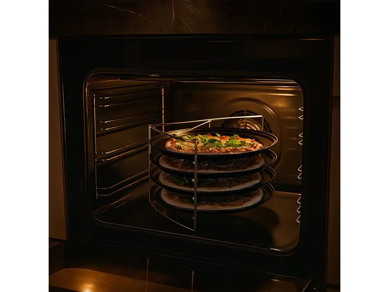 relaxdays Pizzablech Loch 4er-Set mit Gestell relaxdays Pizzablech Loch 4er-Set mit Gestell