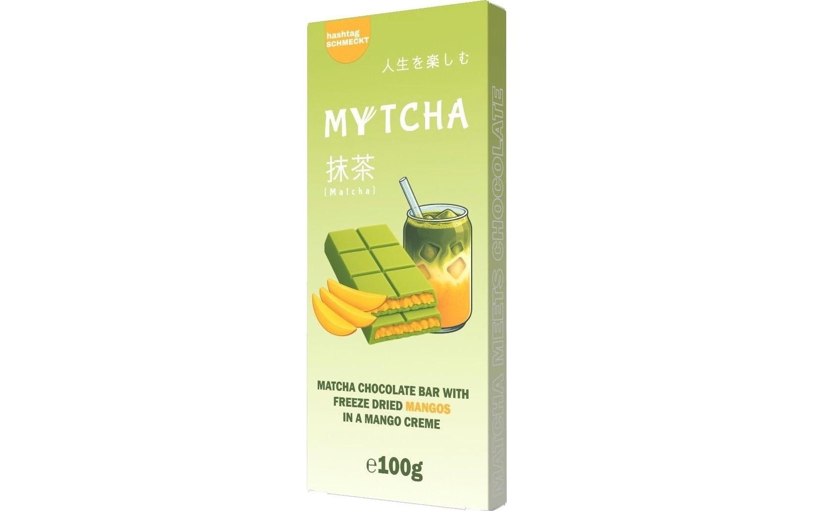 hashtag SCHMECKT Mytcha Matcha-Schokolade Mango, 100 g