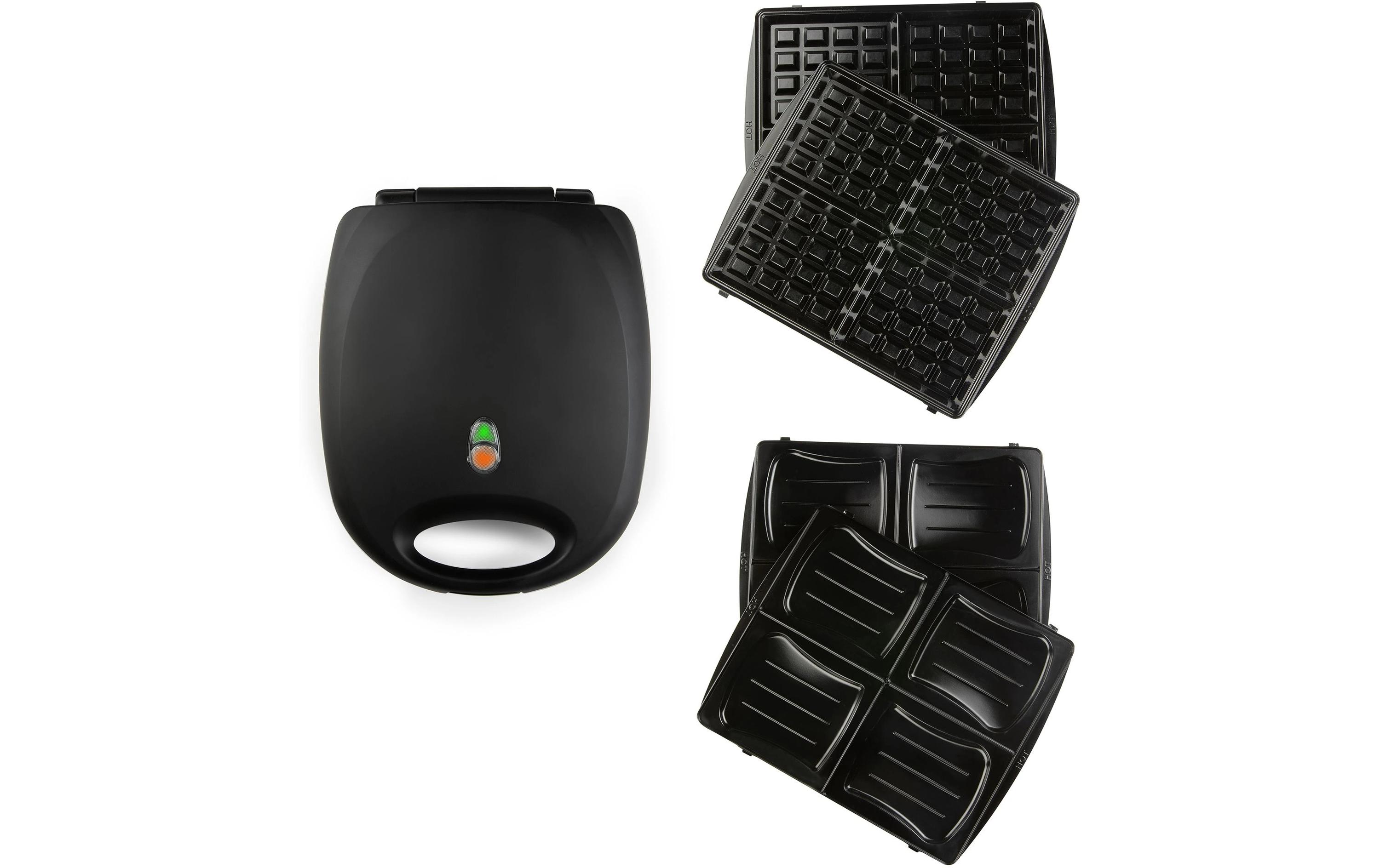 Domo Sandwichmaker und Waffeleisen Schwarz