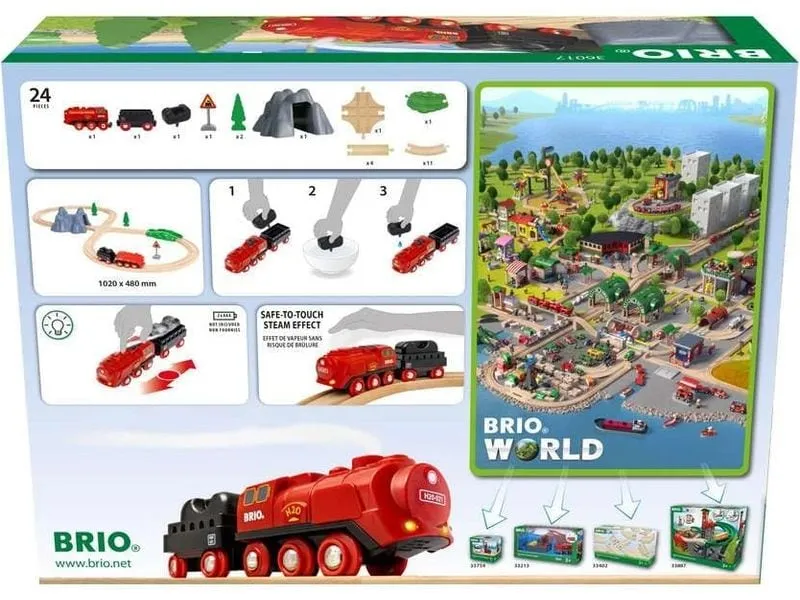 BRIO Batterie-Dampflok Set