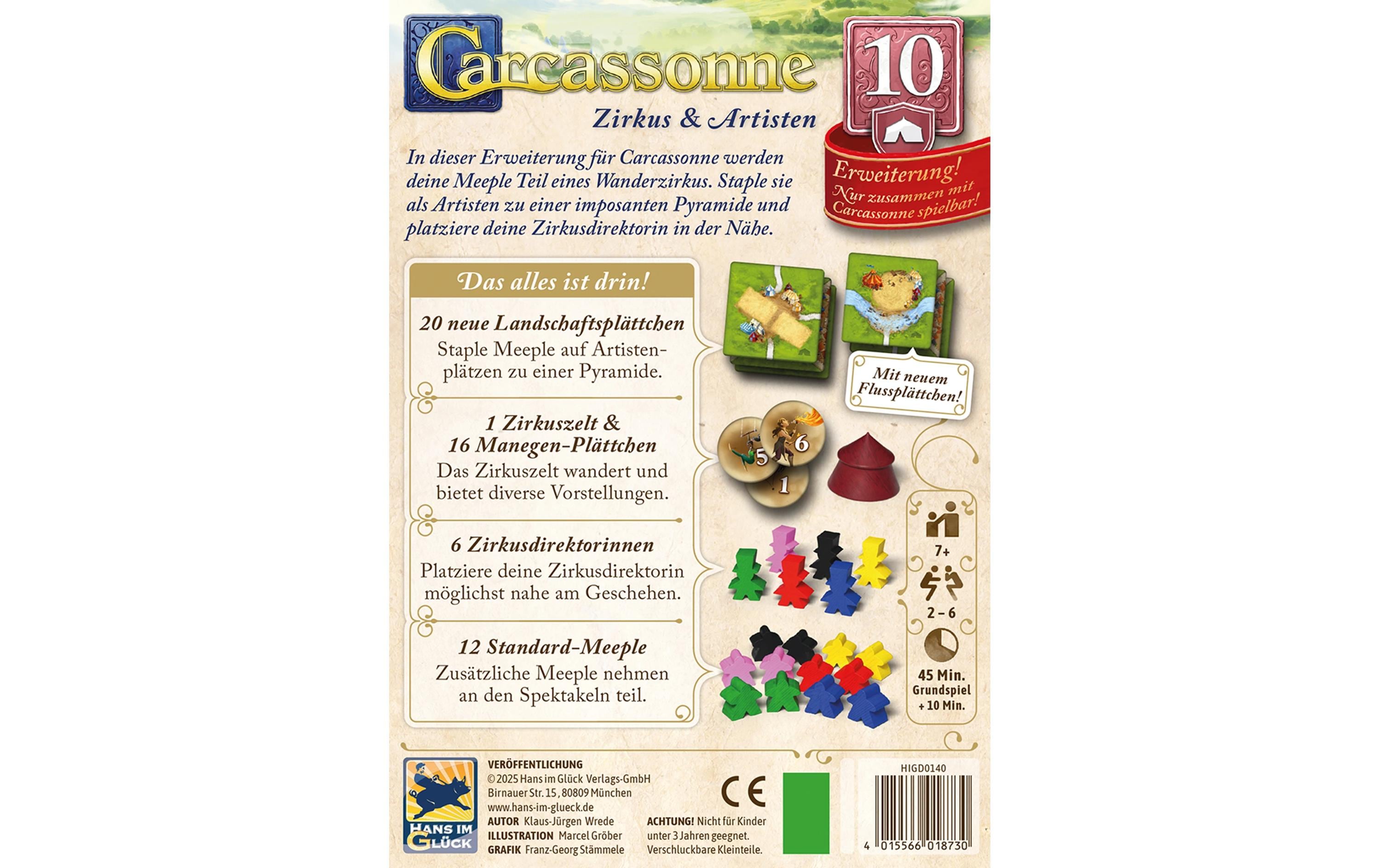 Hans im Glück Familienspiel Carcassonne Zirkus und Artisten (d) Hans im Glück Familienspiel Carcassonne Zirkus und Artisten (d)