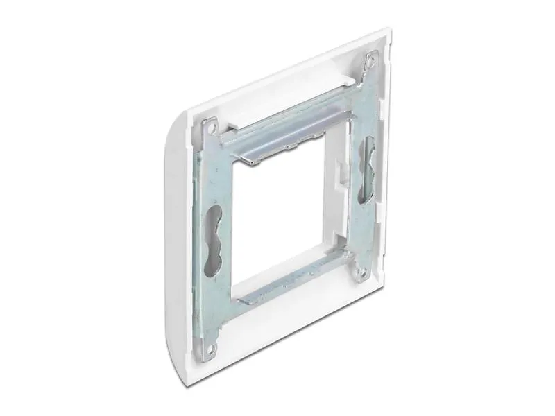 Delock Easy 45 Modulträger mit Abdeckrahmen 80 x 80 mm, Weiss Delock Easy 45 Modulträger mit Abdeckrahmen 80 x 80 mm, Weiss