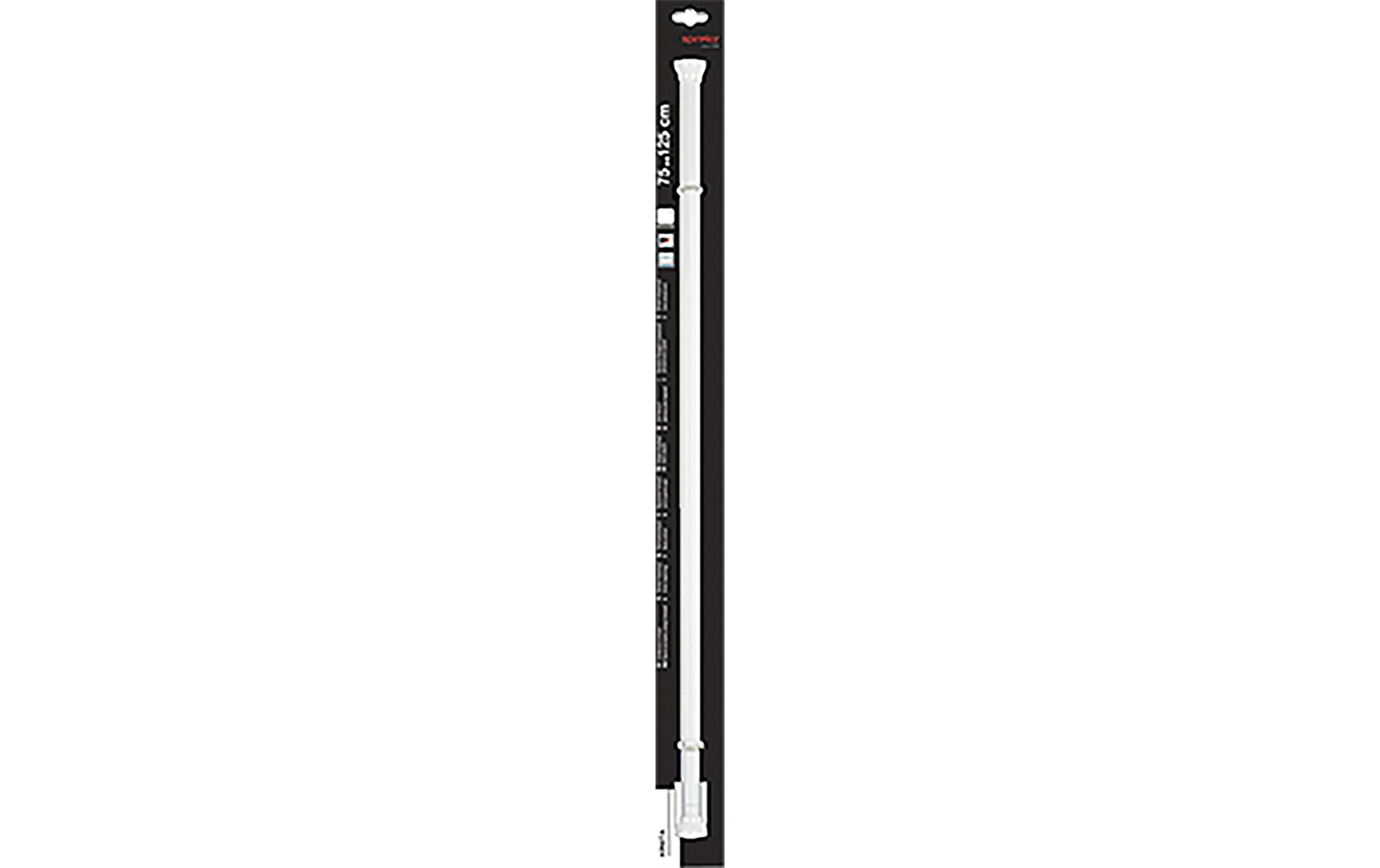 spirella Duschvorhangstange Kreta 75/125 x 3.5 cm, Weiss