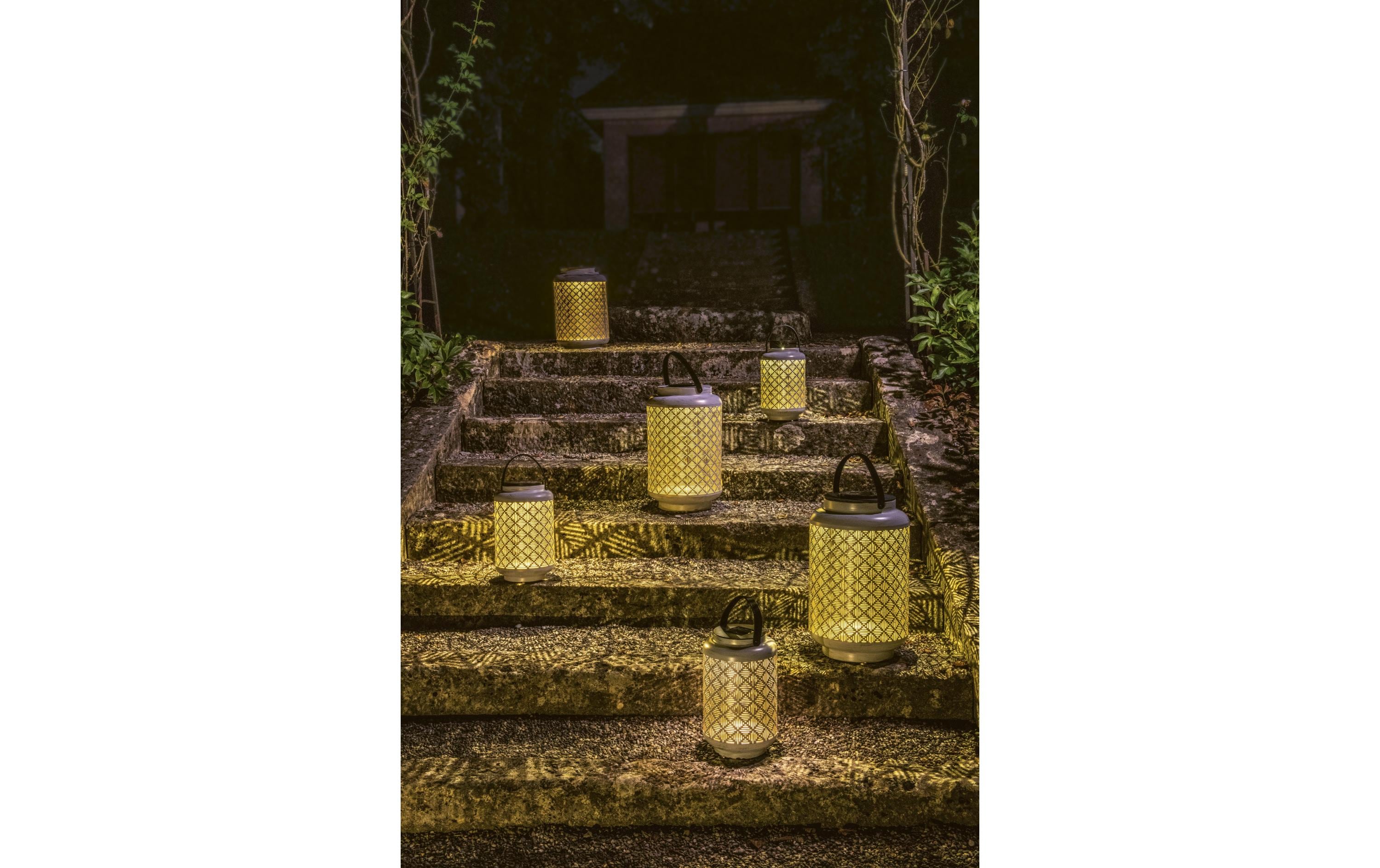 STT Laterne Solar Vintage L, Weiss STT Laterne Solar Vintage L, Weiss