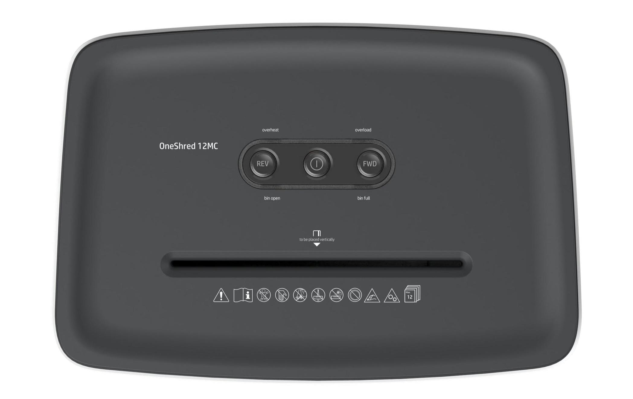 HP Aktenvernichter OneShred 12MC P-5, 12 Seiten