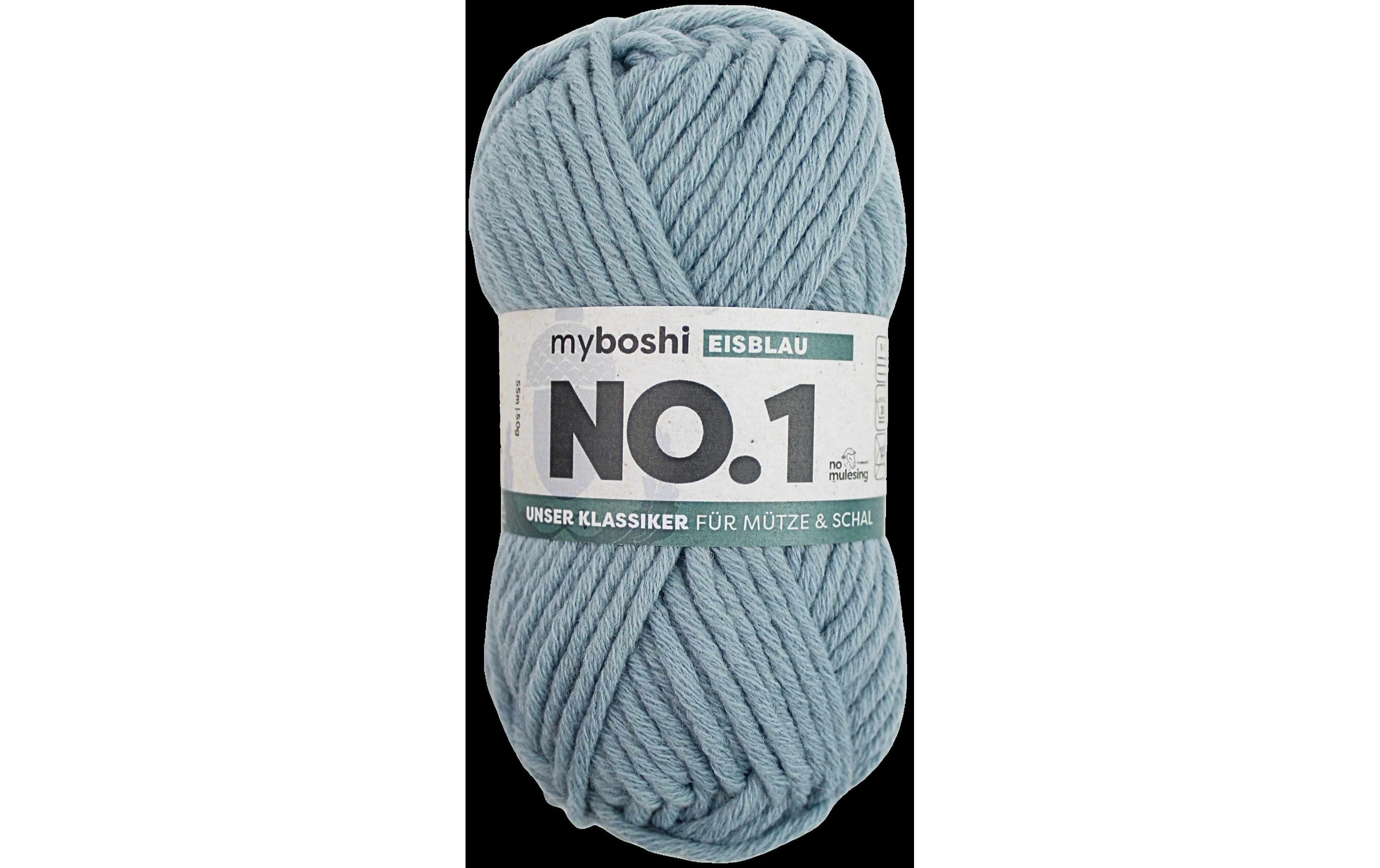 myBoshi Wolle Nr.1 Eisblau 50 g, 55 m