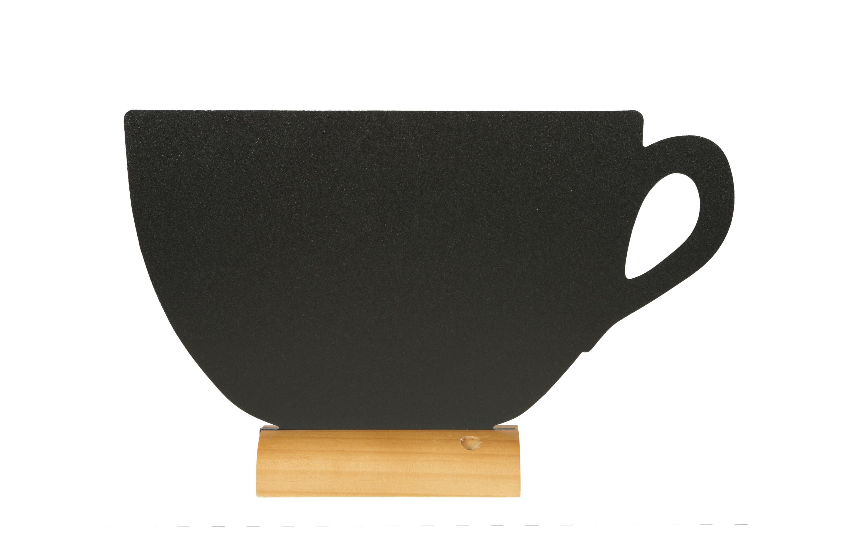 Securit Tischkreidetafel Silhouette Cup Hellbraun/Schwarz