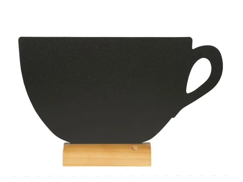 Securit Tischkreidetafel Silhouette Cup Hellbraun/Schwarz