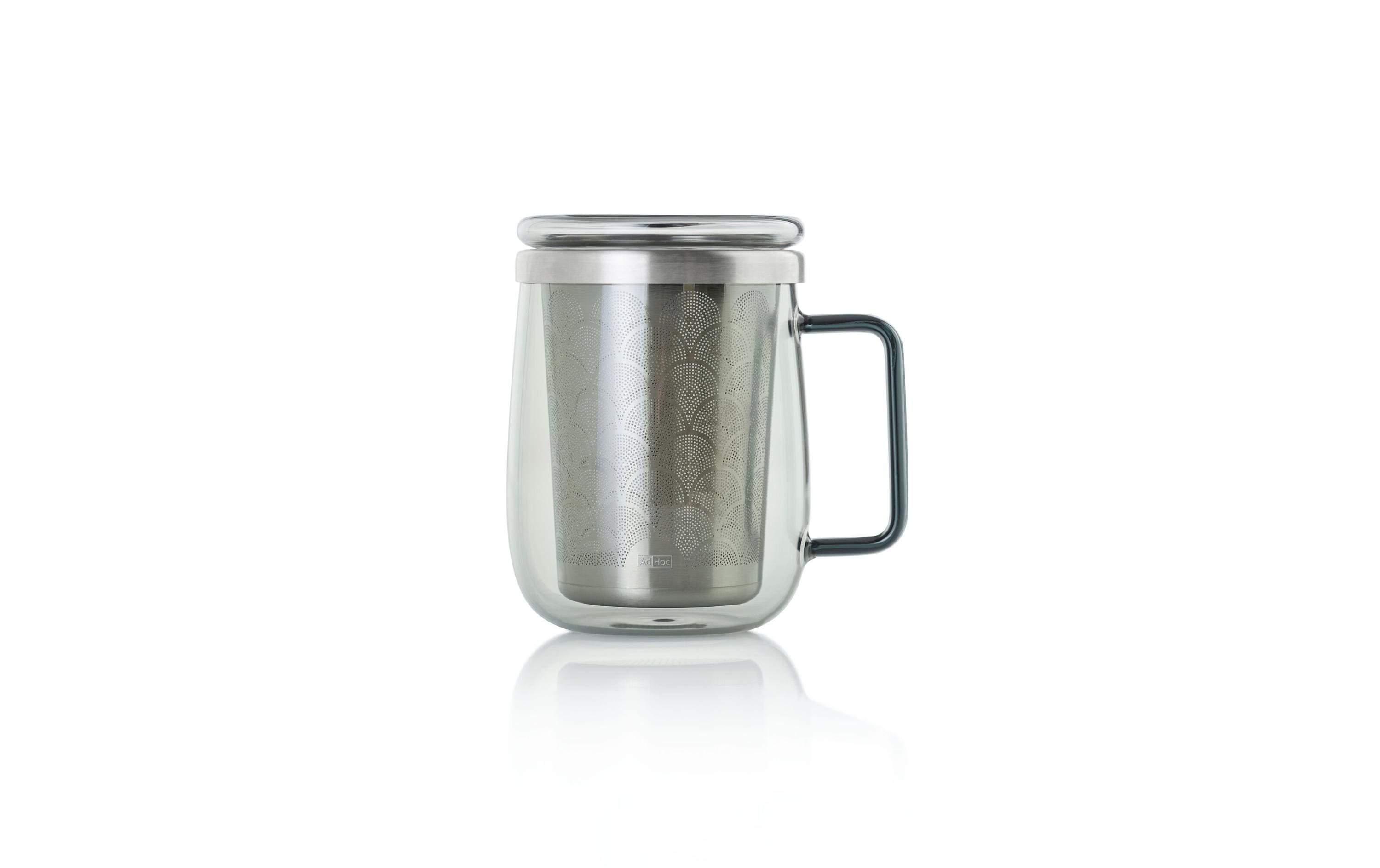 AdHoc Tee-Set Yuna 560 ml, 1 Stück, Silber/Transparent