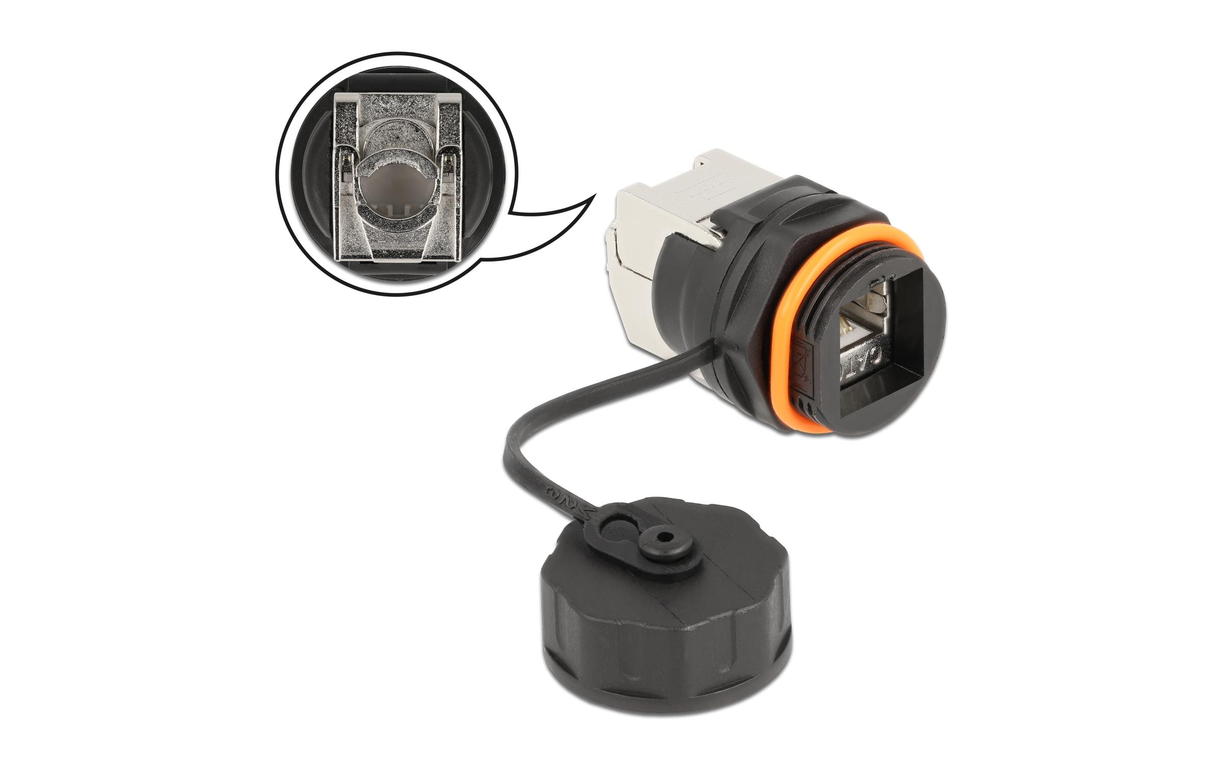 Delock Kabelverbinder RJ45 Buchse zu Cat.6A LSA 1 Stück, Rot Delock Kabelverbinder RJ45 Buchse zu Cat.6A LSA 1 Stück, Rot