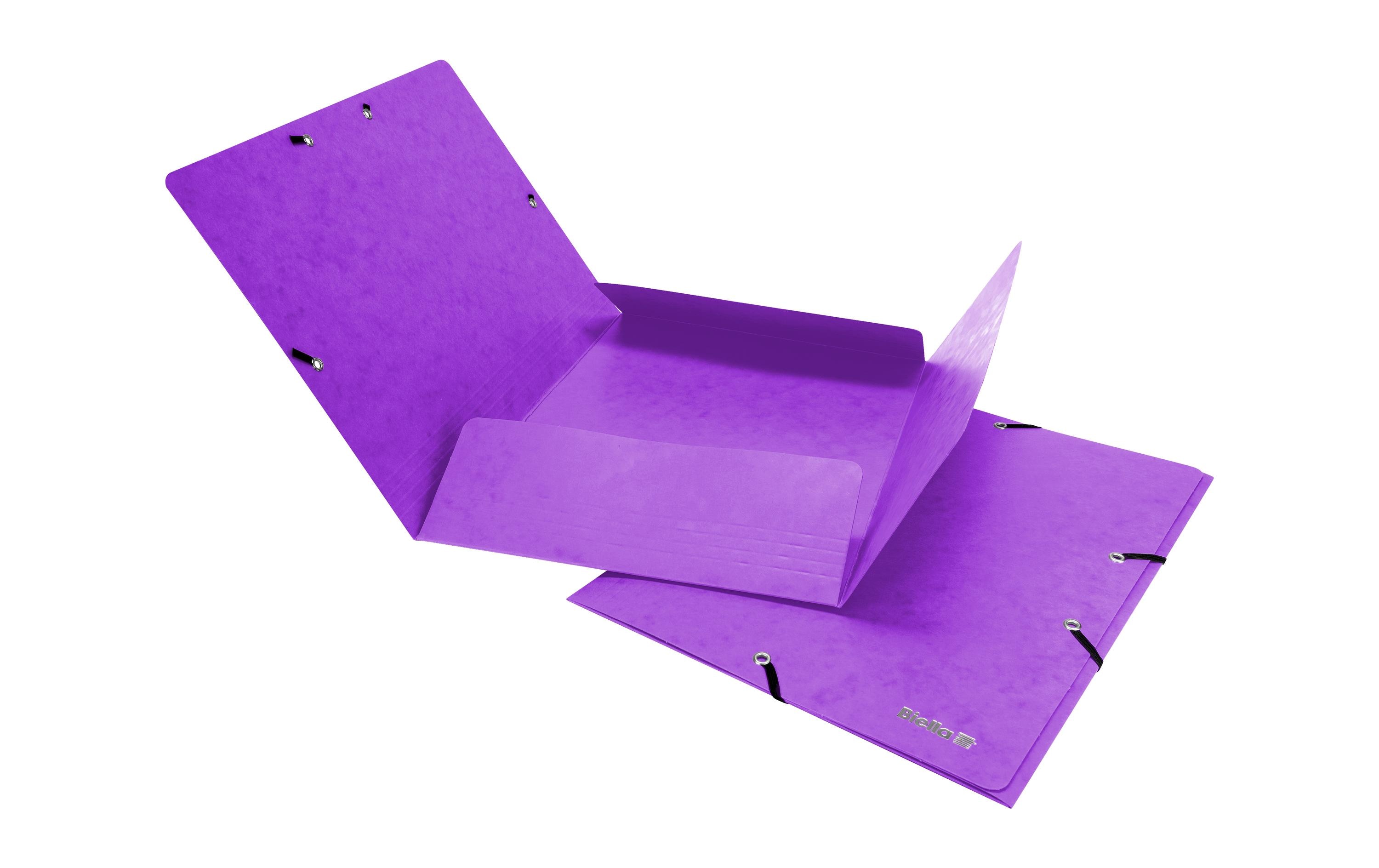 Biella Gummibandmappe A4 Karton, Violett