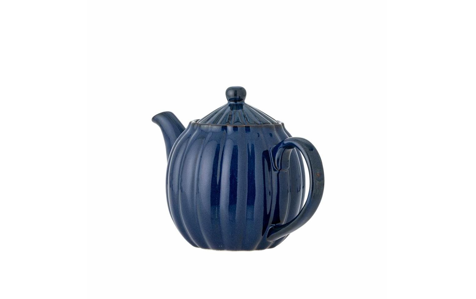 Bloomingville Teekanne Latina, 1 l, Steingut, Blau