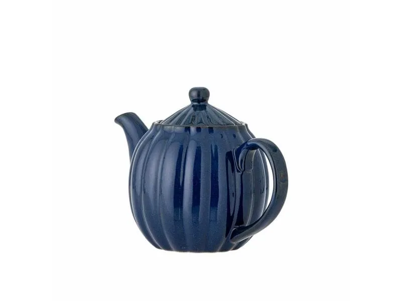 Bloomingville Teekanne Latina, 1 l, Steingut, Blau