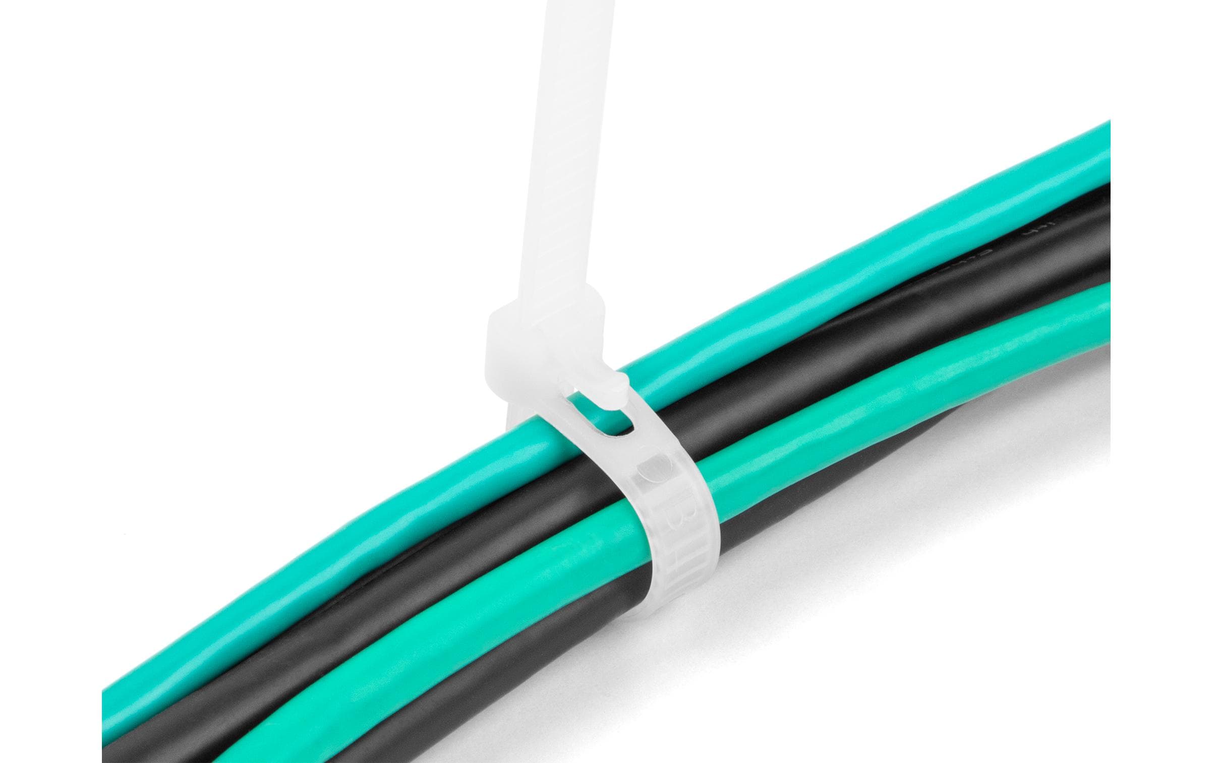 Delock Kabelbinder Weiss 200 mm x 4.8 mm, 100 Stück