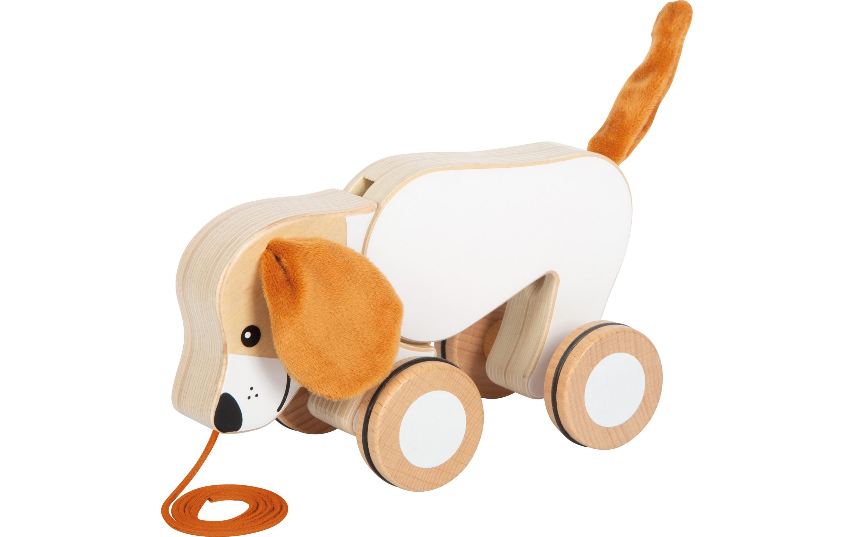 small foot Nachziehspielzeug Nachziehtier Hund mit Knisterohren