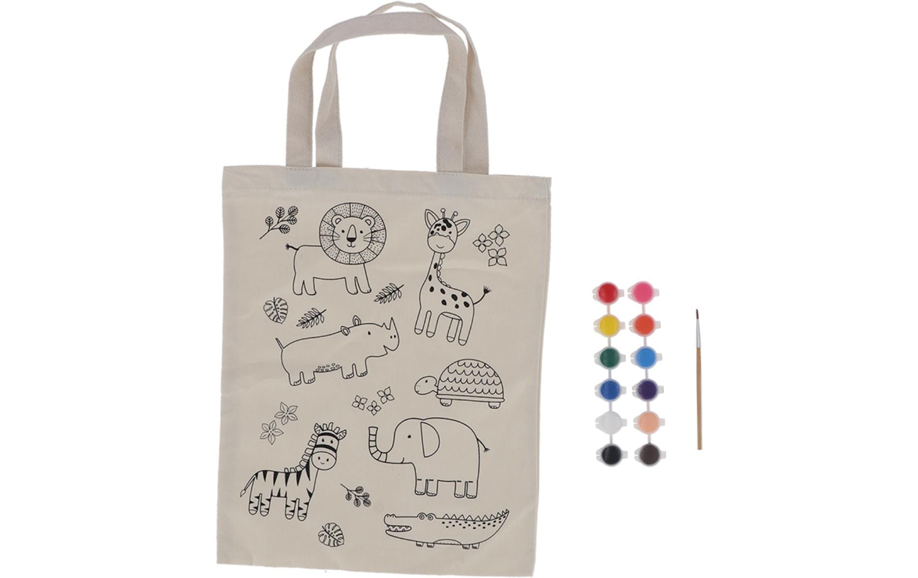 Esschert Design Tragetasche Dschungel Polyester, 1 Stück, Beige