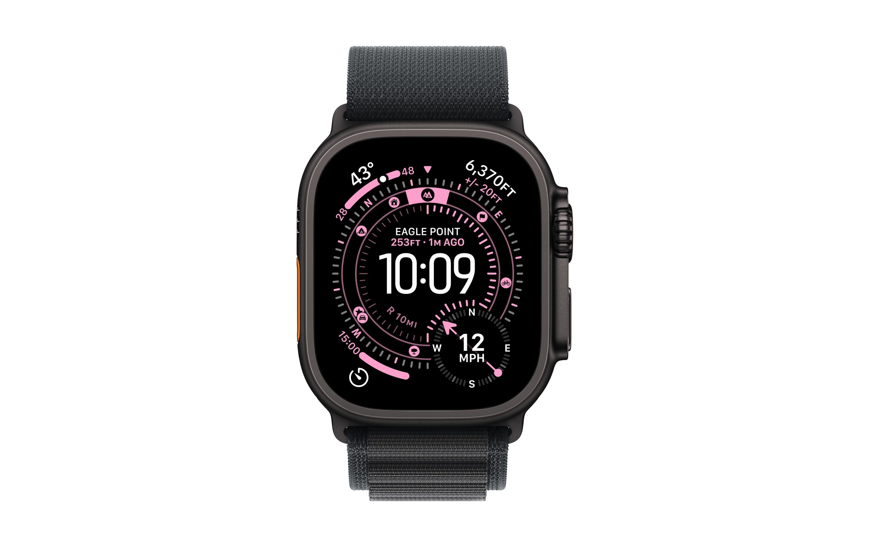 Apple Alpine Loop 49 mm Black, Black Titanium Medium
