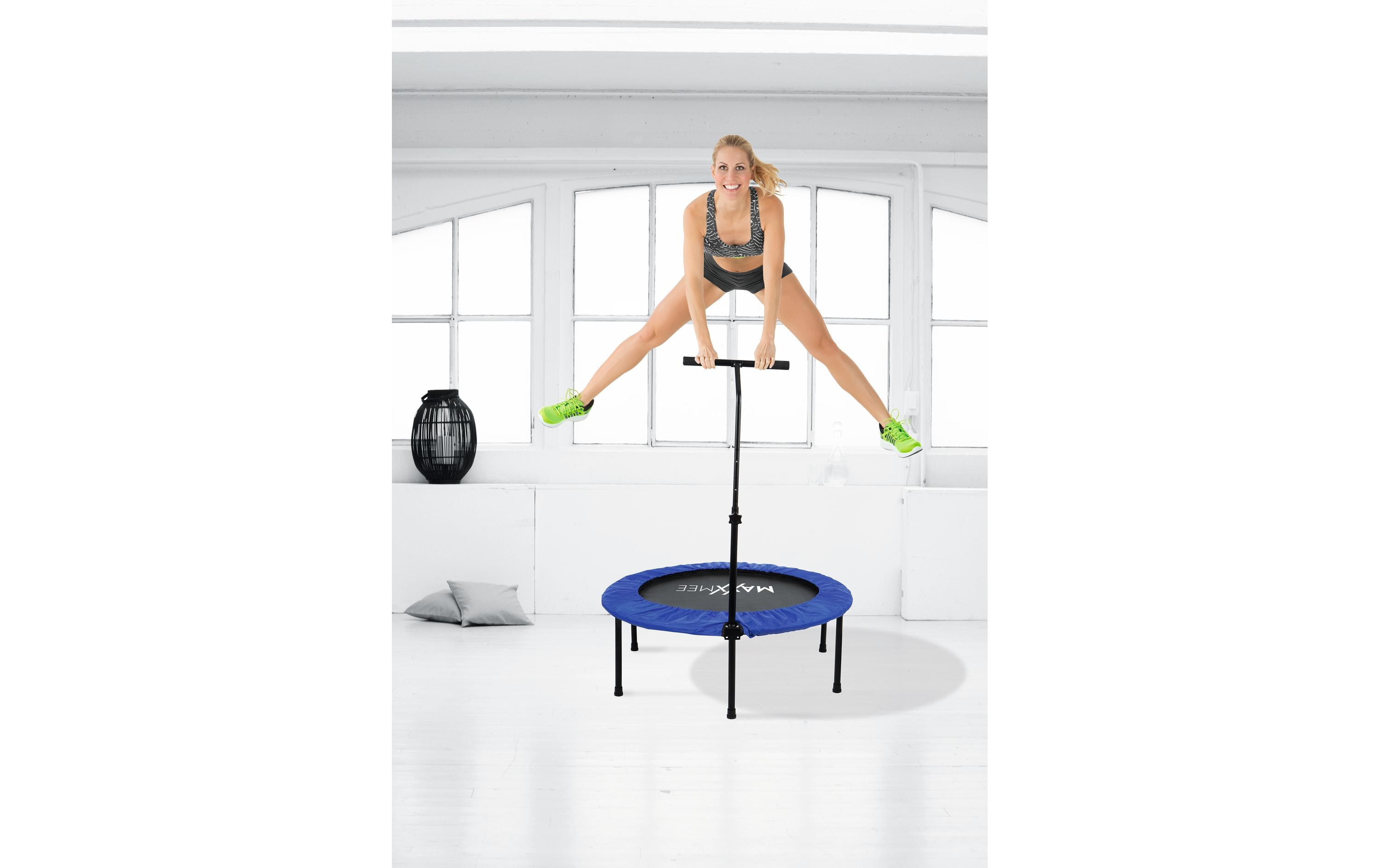 MAXXmee Fitnesstrampolin Blau/Schwarz