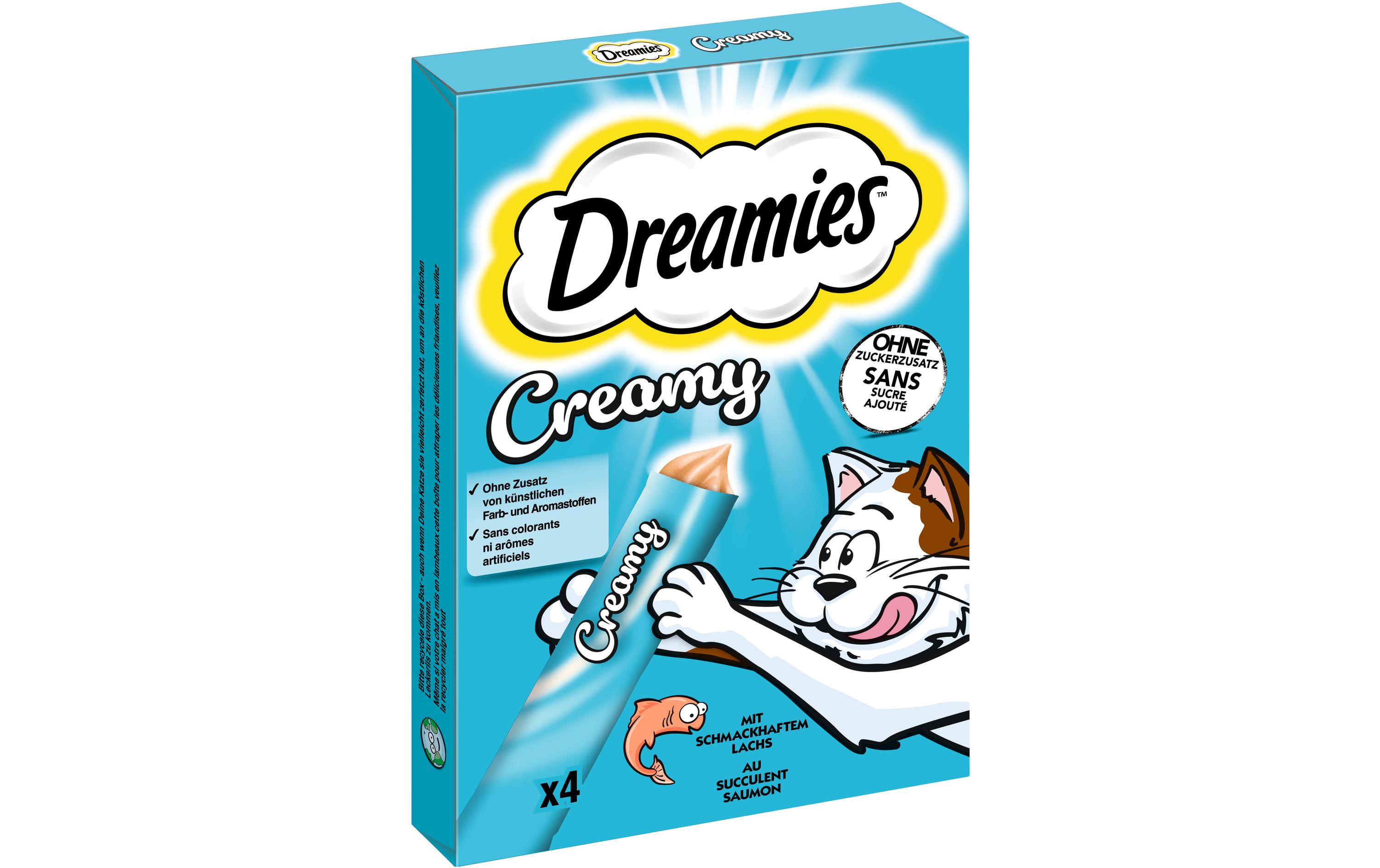 Dreamies Katzen-Snack Creamy Lachs Multipack, 11 x (4 x 10g) Dreamies Katzen-Snack Creamy Lachs Multipack, 11 x (4 x 10g)