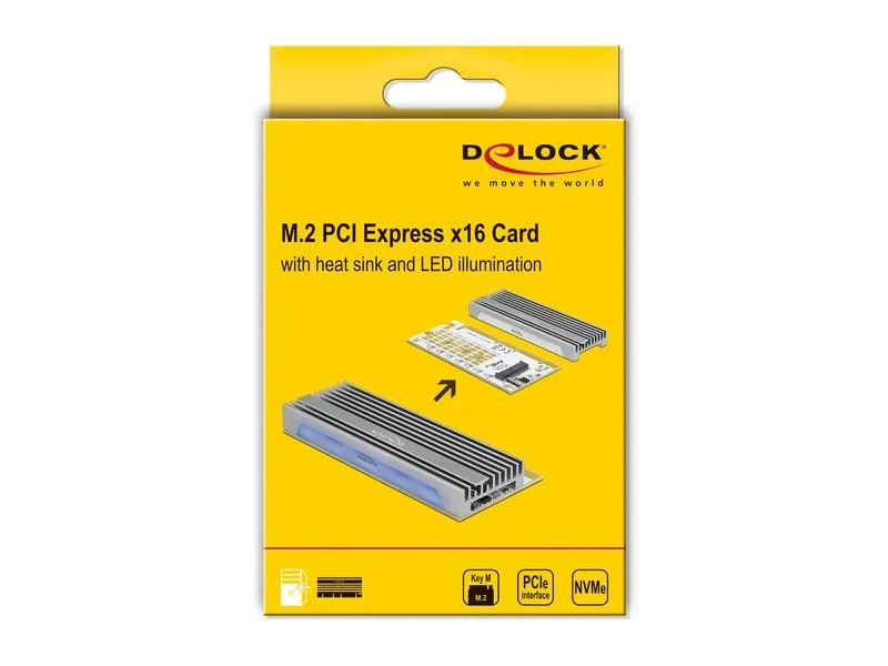 Delock Host Bus Adapter PCI Express x16 - 1x NVMe M.2 Key M Delock Host Bus Adapter PCI Express x16 - 1x NVMe M.2 Key M