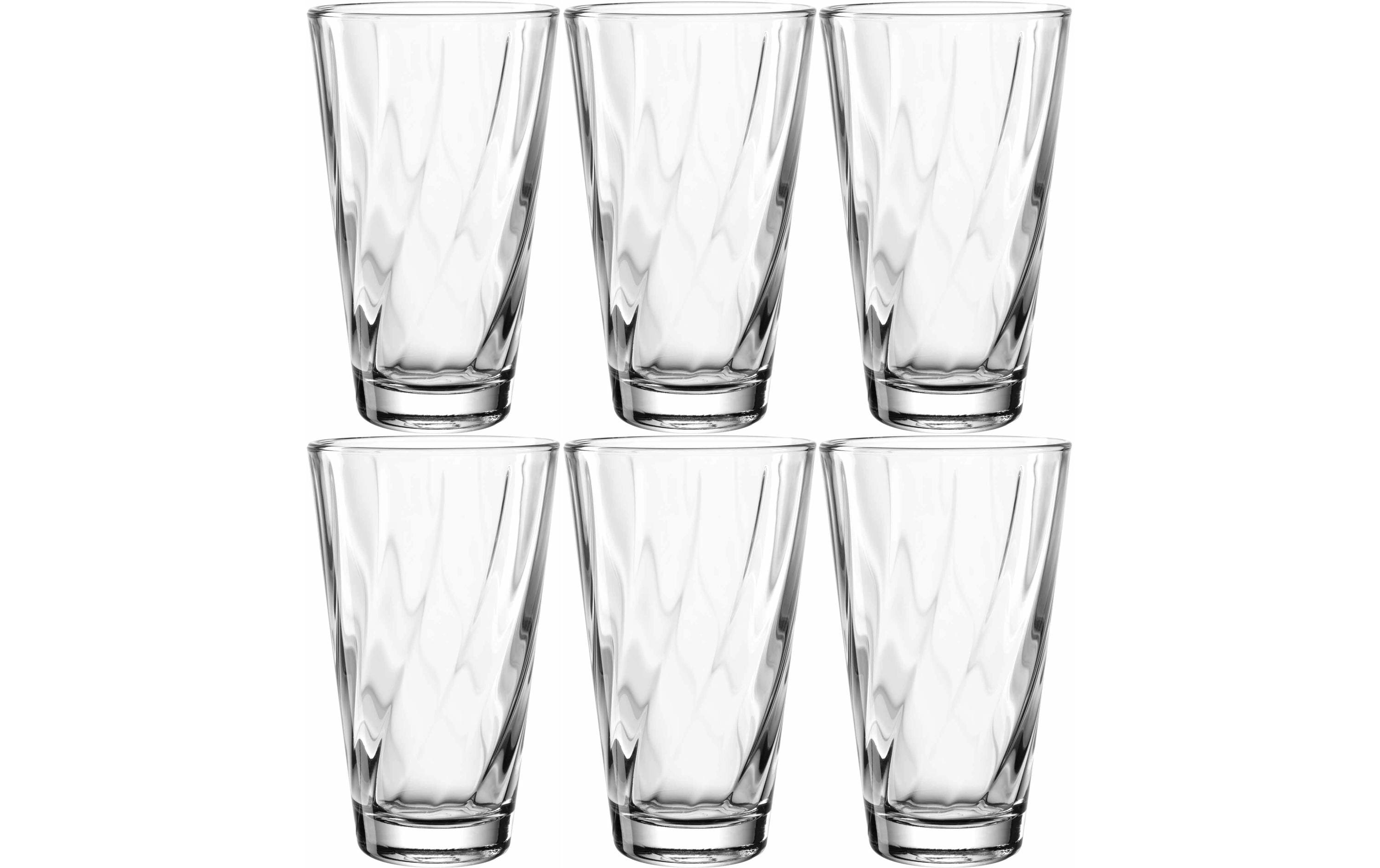 Leonardo Trinkglas Twist 300 ml, 6 Stück, Transparent