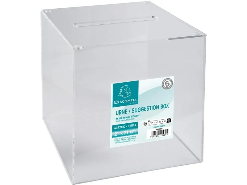 Exacompta Suggestion Box, Transparent Exacompta Suggestion Box, Transparent