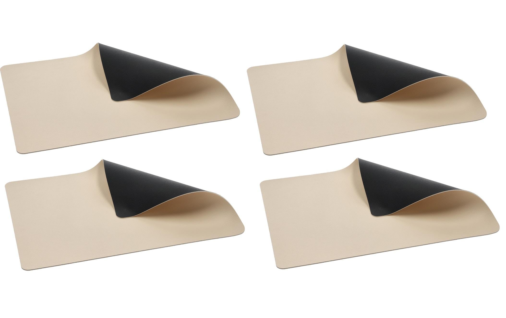 Bitz Tischset 33 cm x 46 cm, 4 Stück, Crème/Schwarz