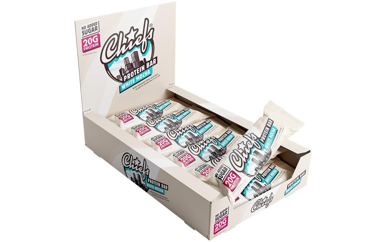 Chiefs Riegel Protein Bar Mocha/Weisse Schokolade, 12 x 20 g
