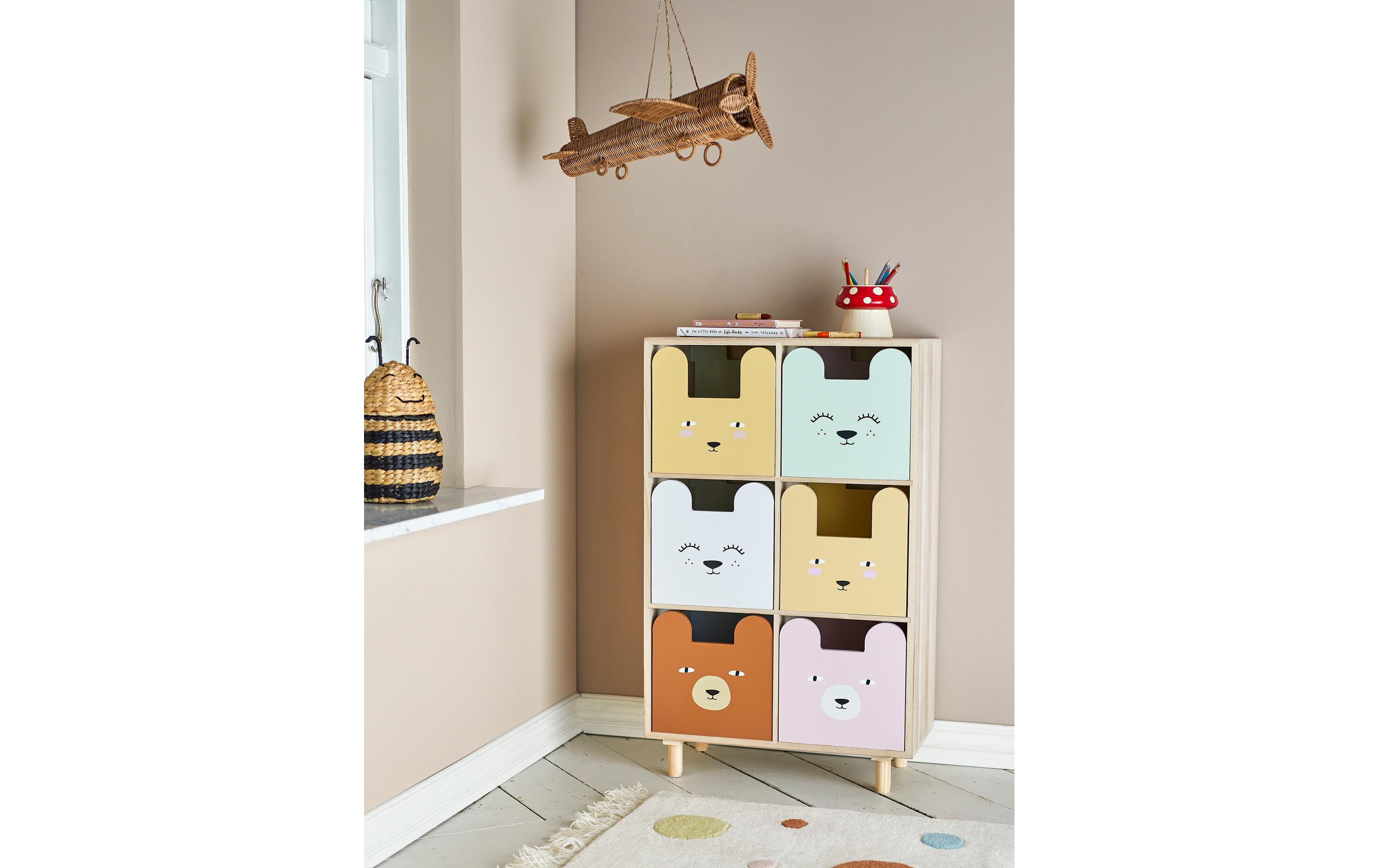 Bloomingville Bücherregal Call mit Schubladen Natur, Paulownia