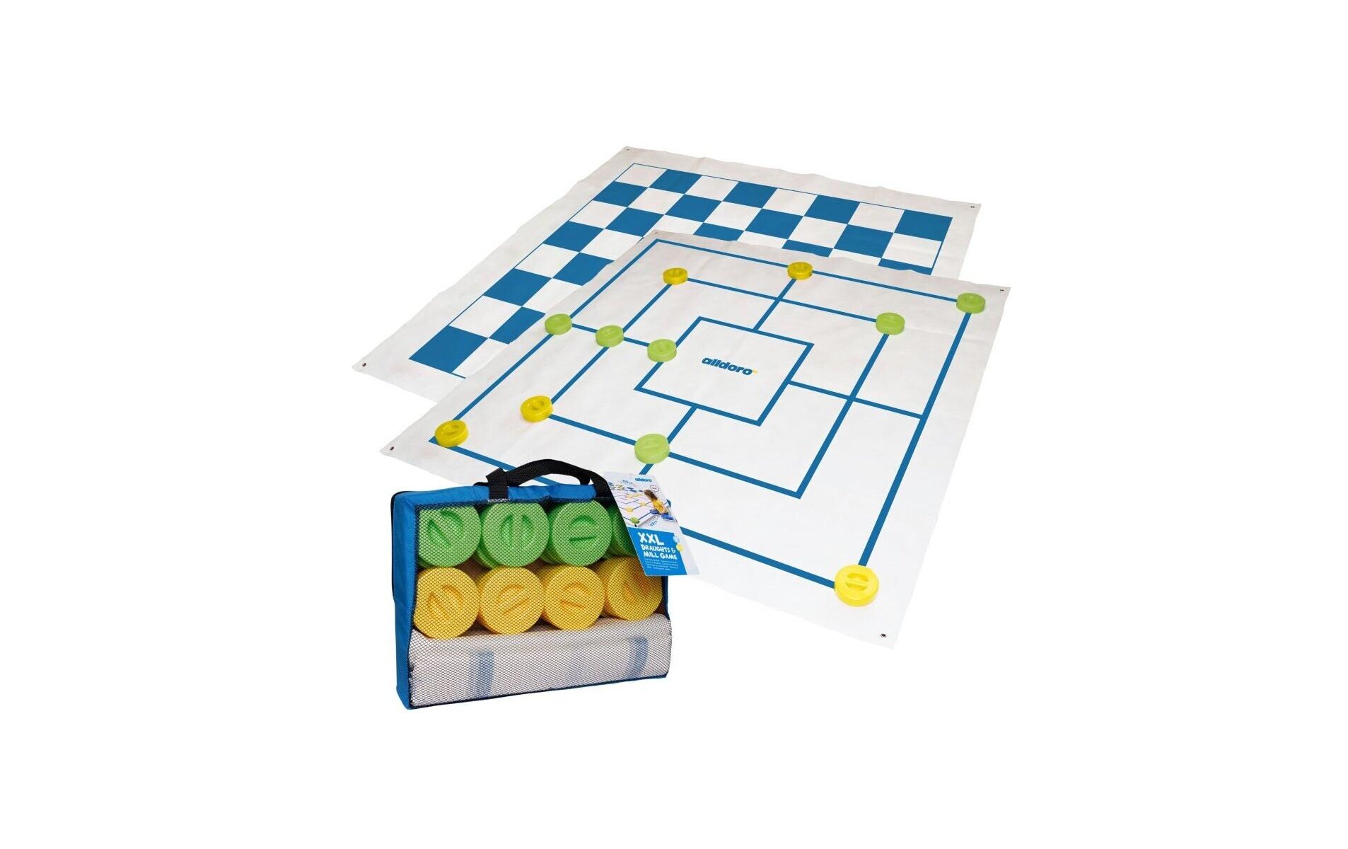 alldoro Spielset XXL 2in1 Dame und Mühlespiel