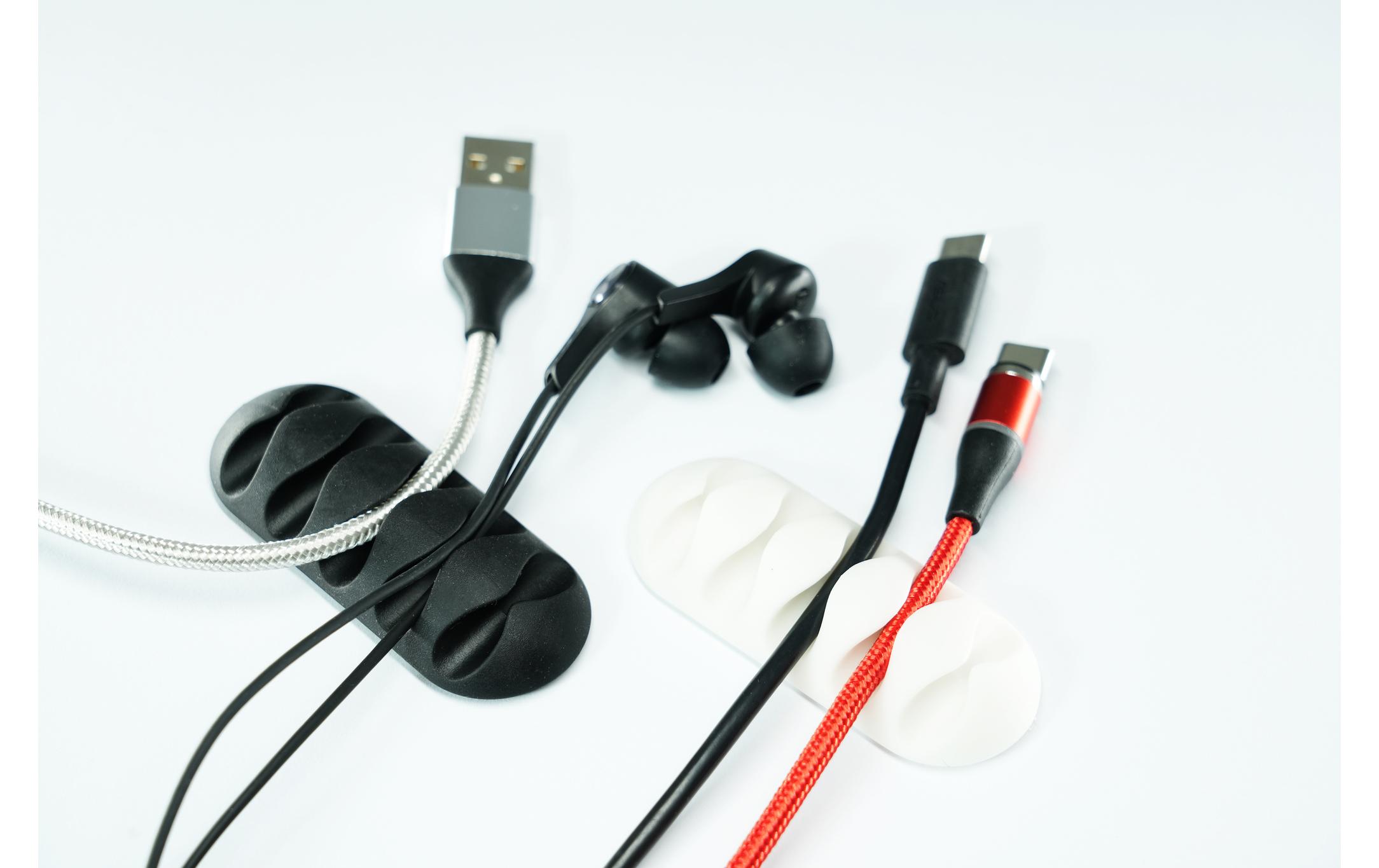 Schönenberger CableClip Kabelhalterungen, 66 mm, Weiss / Schwarz