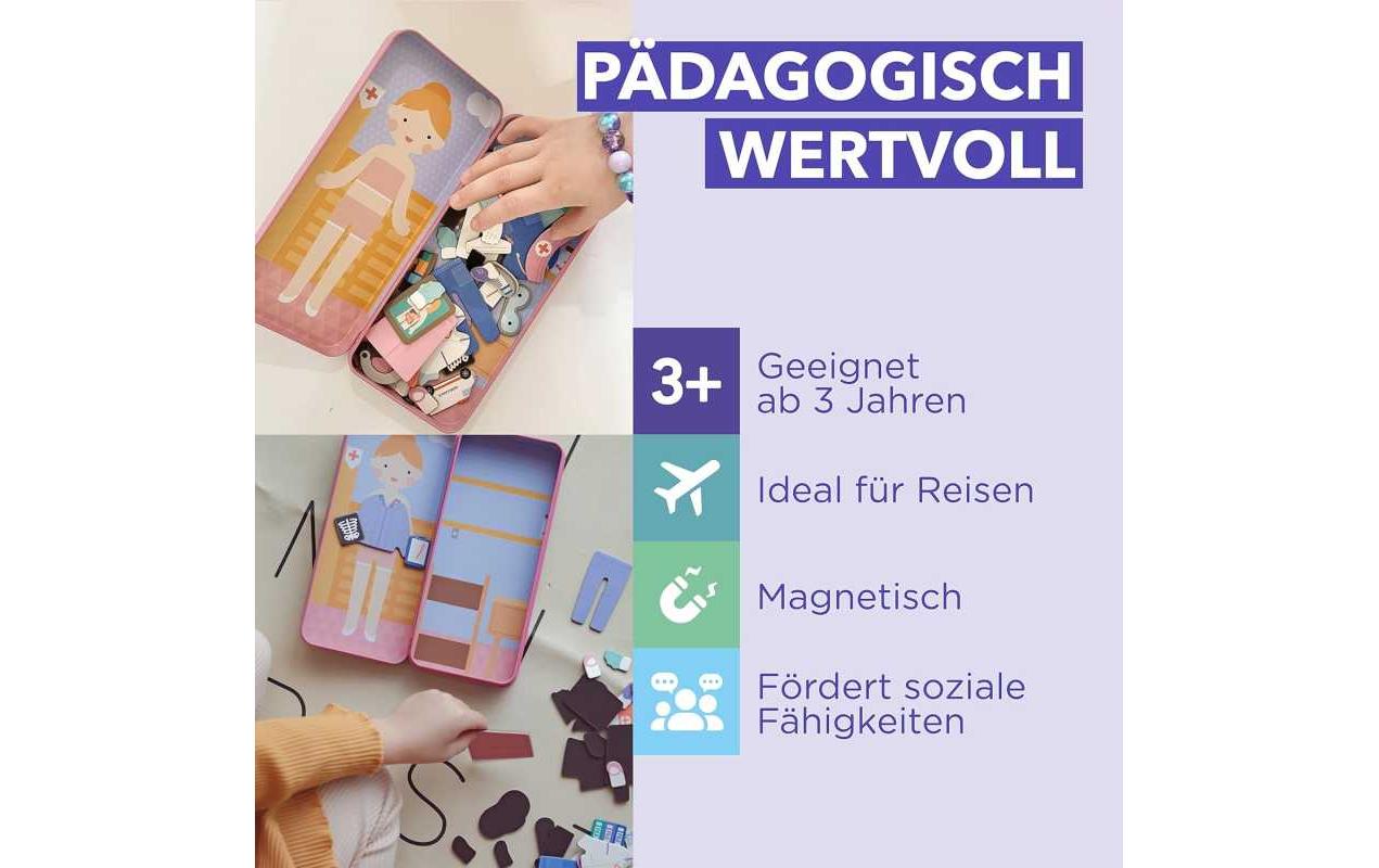 mierEdu Kinderspiel Reise-Magnetspielbox – Krankenschwester
