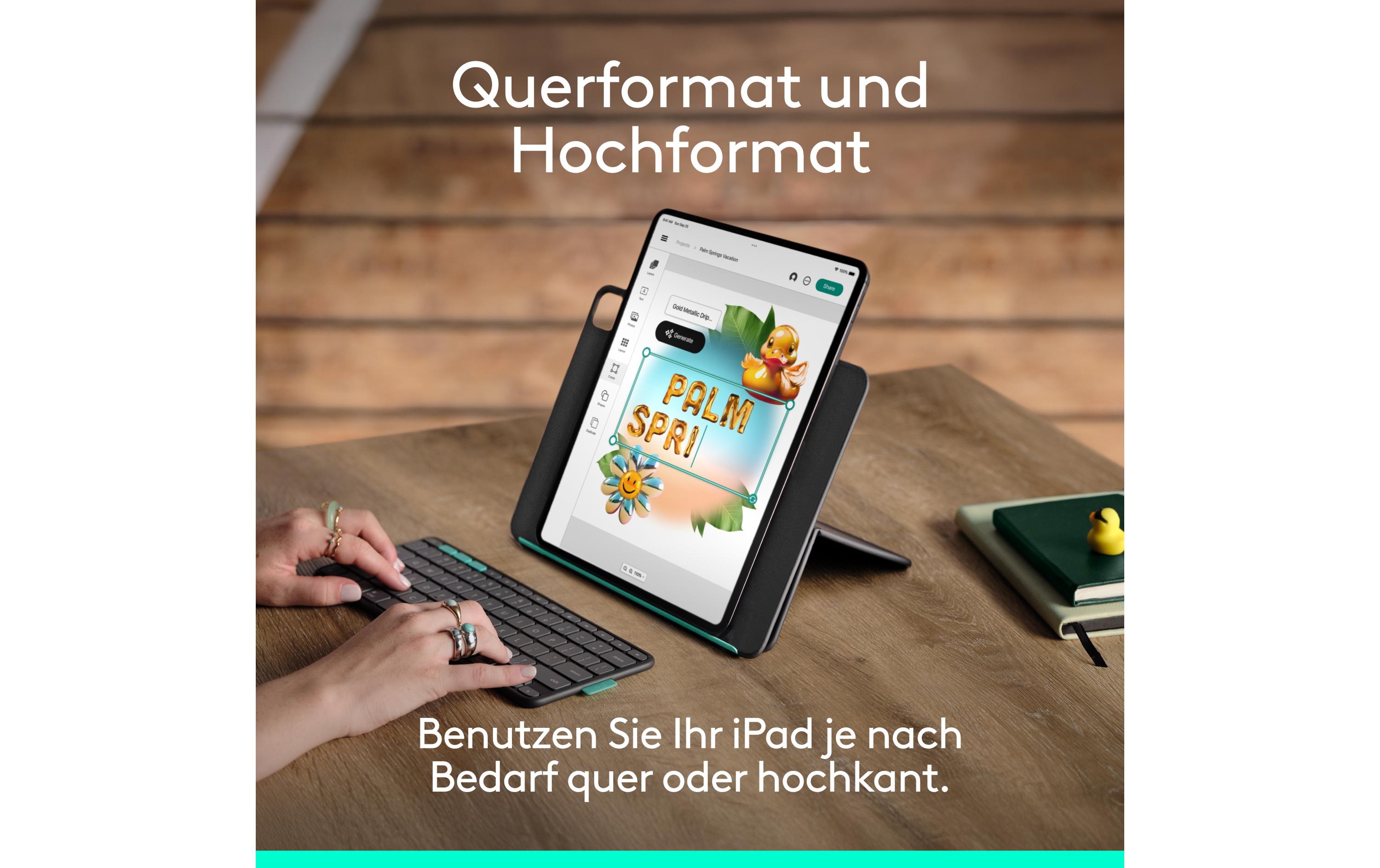 Logitech Tablet Tastatur Cover Flip Folio iPad Pro & Air13