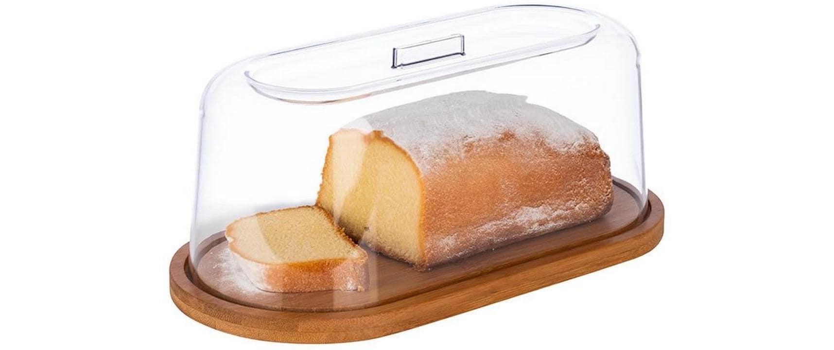 APS Servierplatte Tablett mit Haube 2-teilig, 28 x 14 x 11.5 cm