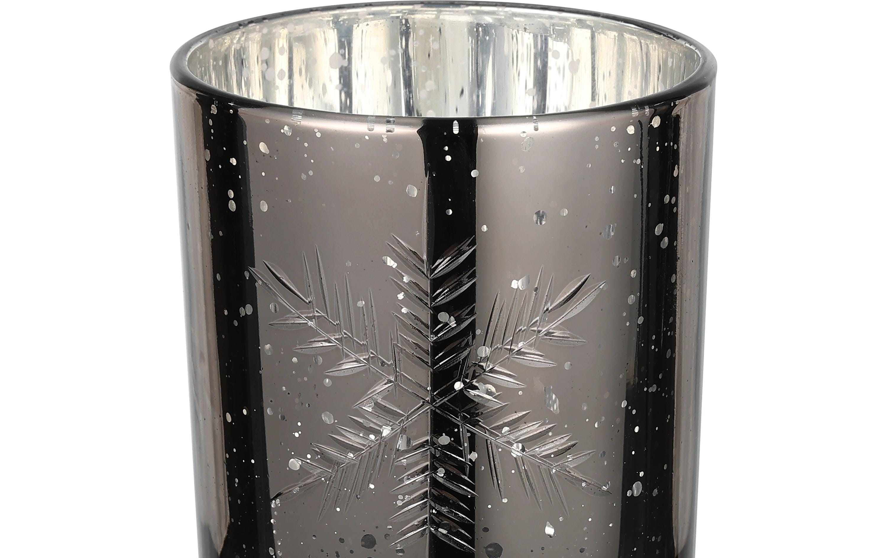 EGLO Teelichthalter Scheeflocke Lukut 10 cm Silber, Glas