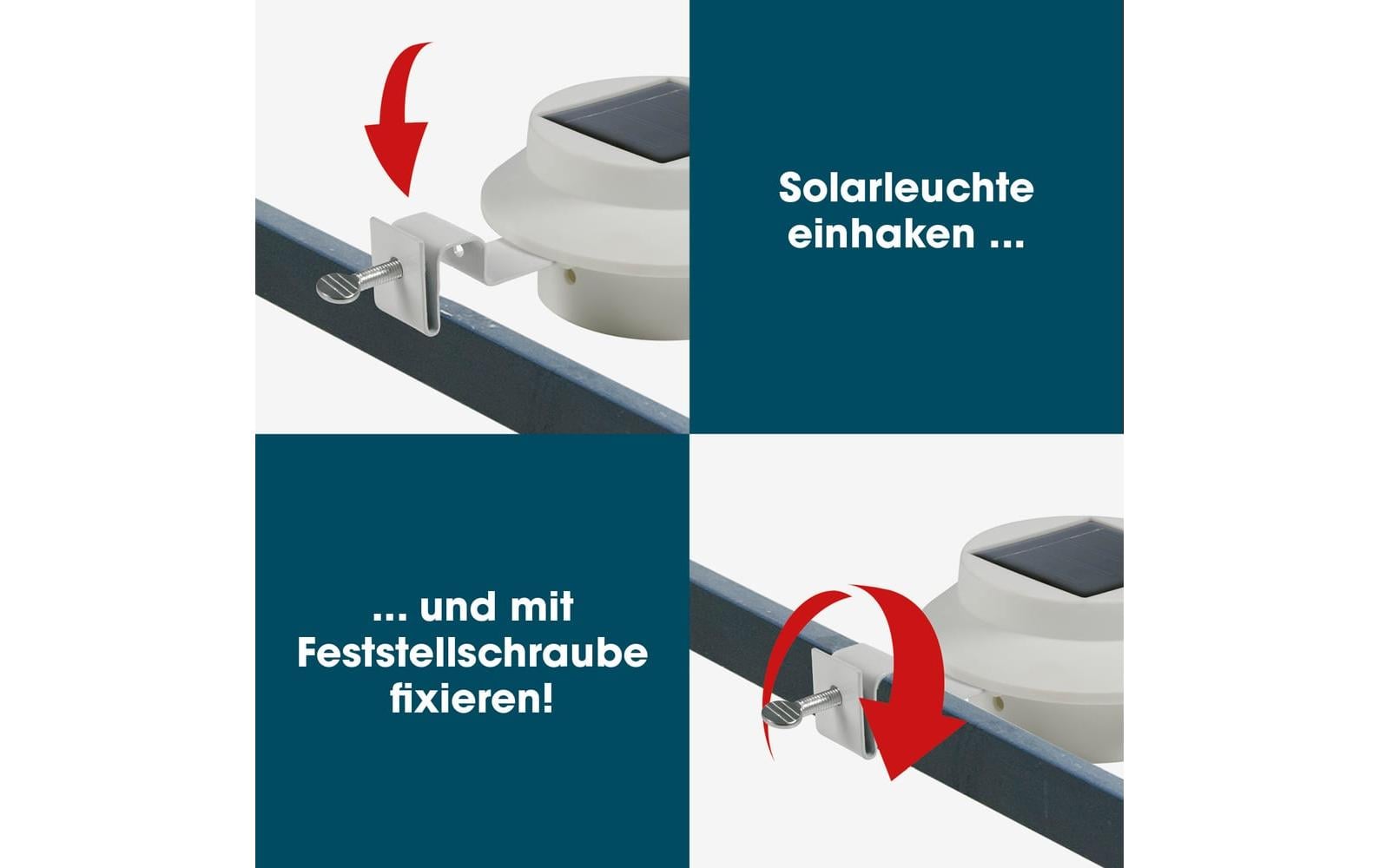 EASYmaxx Solar-Leuchte Dachrinne 3er-Set 1.2 V